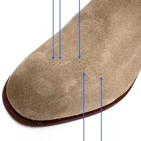 NEW Lucky Brand Wadier Booties Size 7.5 Wedge Heel Tan Suede Ankle Boots New - Picture 9 of 11